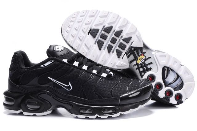 Nike Air Max TN Shoes Black White Logo - Click Image to Close