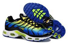 Nike Air Max TN Shoes Blue Yellow White - Click Image to Close