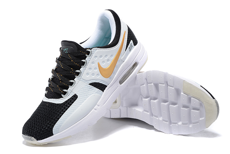 Nike Air Max Zero 87 II Midnight Black White Yellow Women Shoes - Click Image to Close