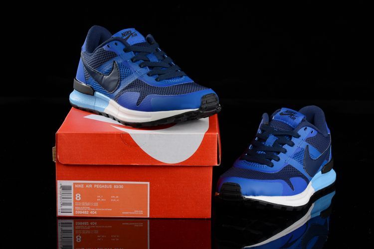 Nike Air Pegasus 8330 3M Running Shoes Black Blue White - Click Image to Close