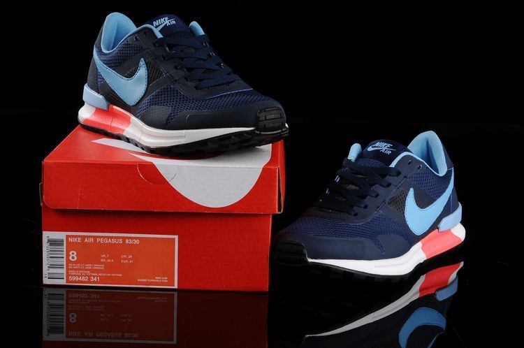 Nike Air Pegasus 8330 3M Running Shoes Dark Blue White - Click Image to Close