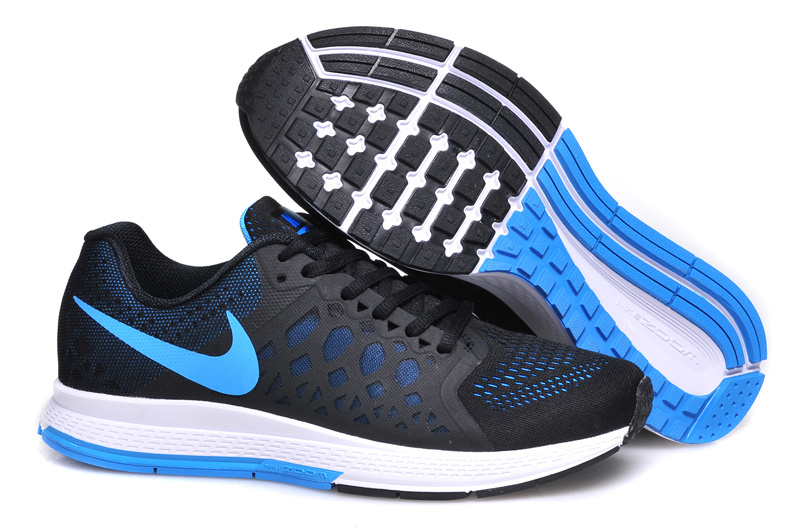 Nike Air Zoom Pegasus 31 Black Blue Running Shoes - Click Image to Close