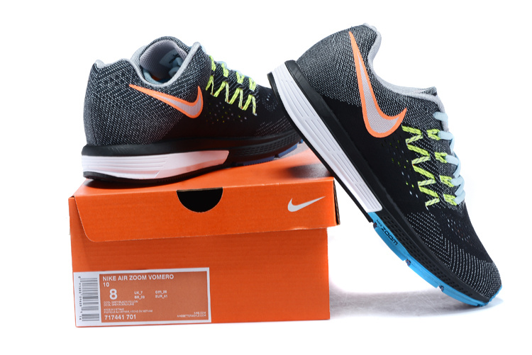 Nike Air Zoom Vomero 10 Black Green Blue White Shoes - Click Image to Close
