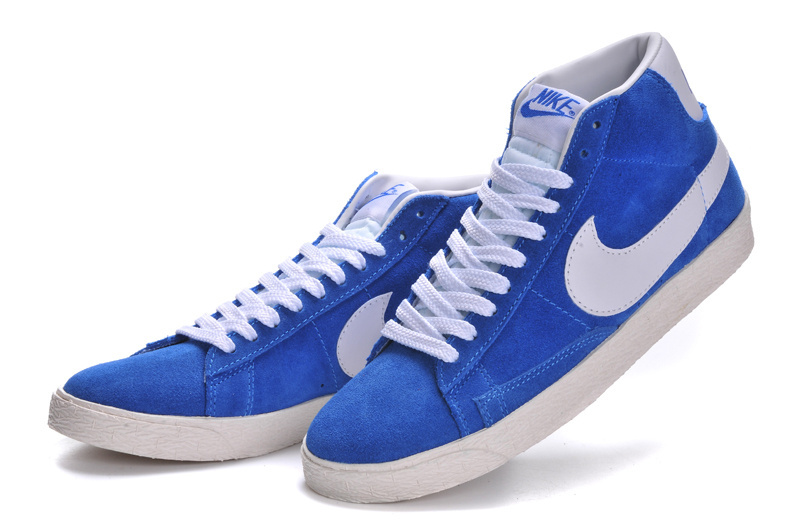 Nike Blazer High Sea Blue White Shoes
