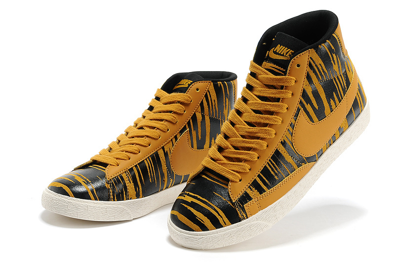 Nike Blazer Zebra Stripe Yellow Black Men's Shoes