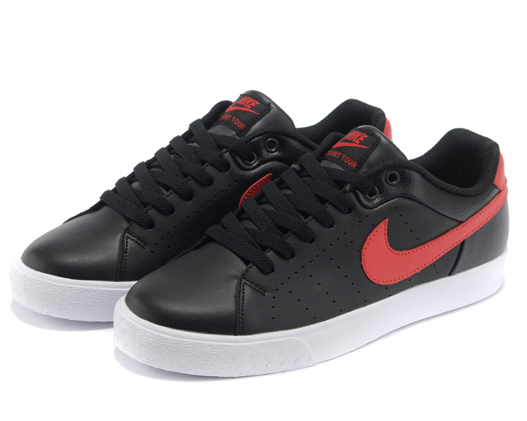 Nike Court Tour 1972 Low Black Red Shoes