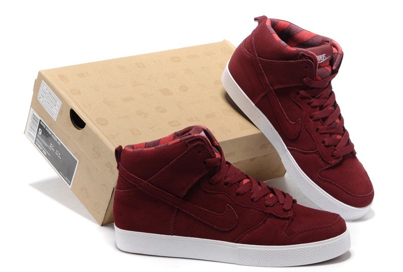 Nike Dunk SB Wine Red Shoes - Click Image to Close