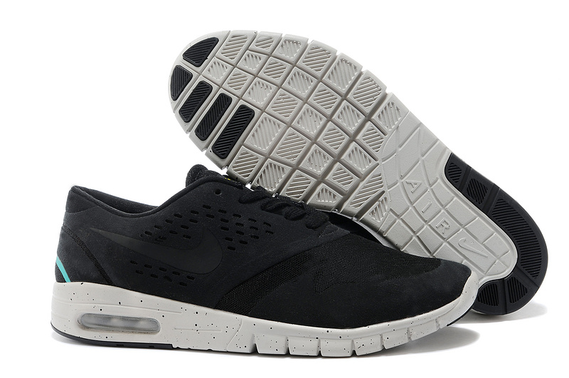 Nike Eric Koston 2 Max Shoes Black White - Click Image to Close