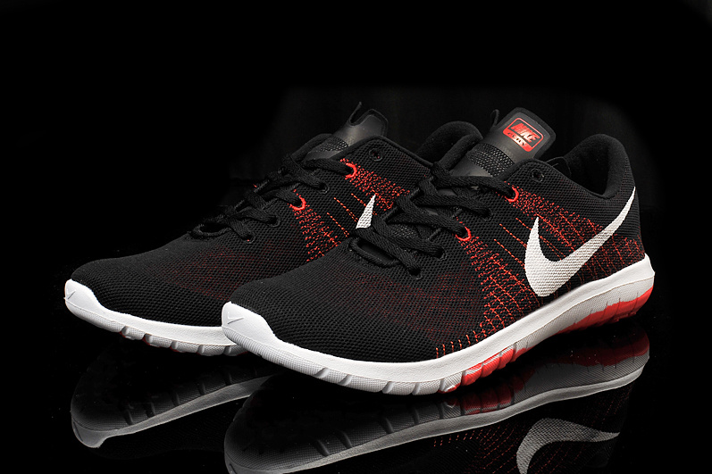 Nike Flex Series Black Red White Running Shoes - Click Image to Close