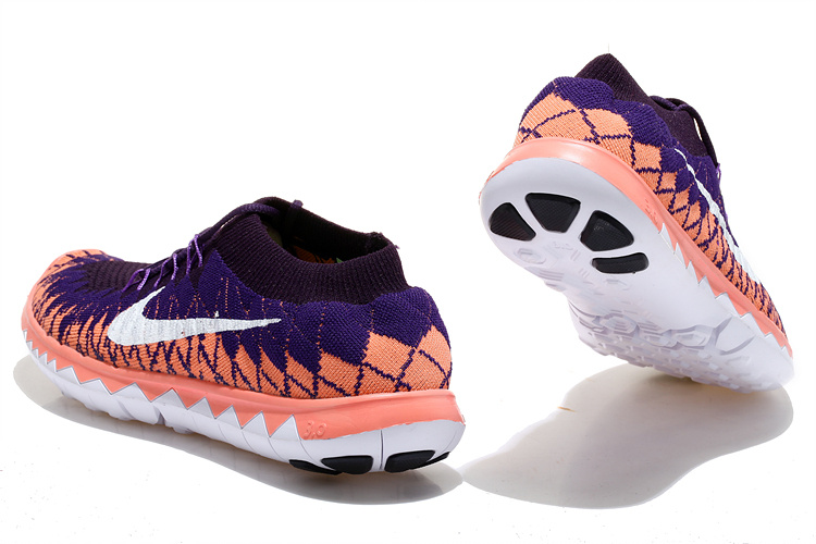 Nike Free Run 5.0 Flyknit Purple Pink White Running Shoes - Click Image to Close