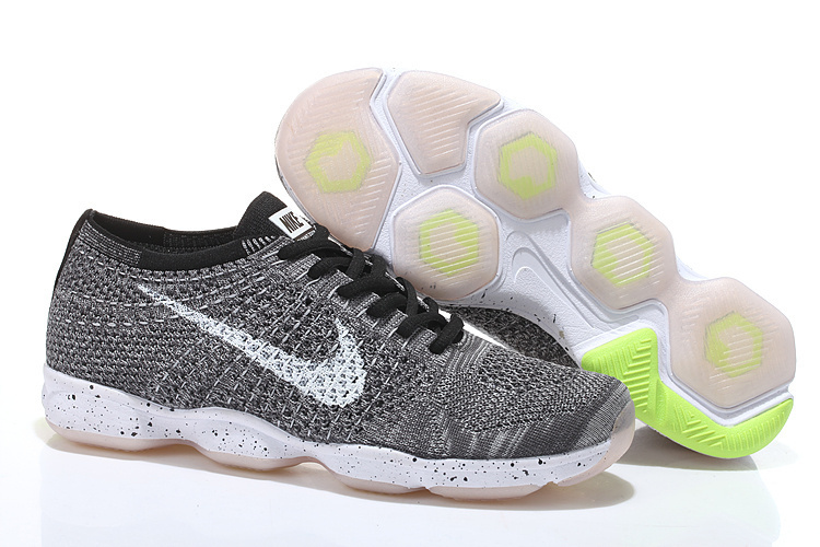 Nike Flyknit Agility Grey Black White Running Shoes
