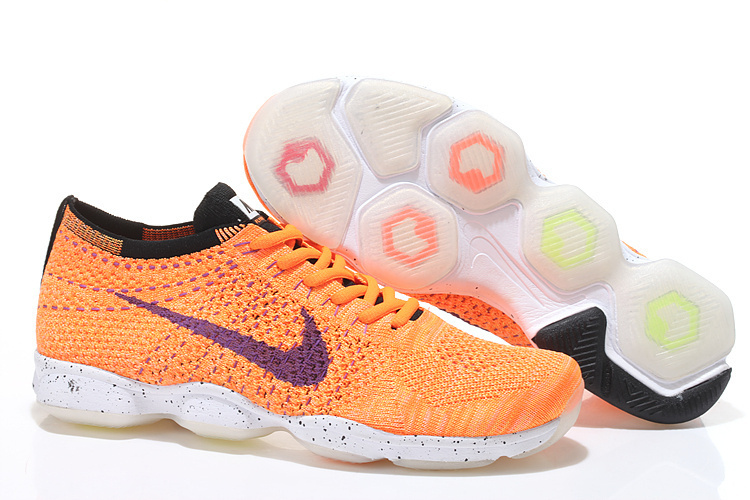 Nike Flyknit Agility Orange Purple Running Shoes