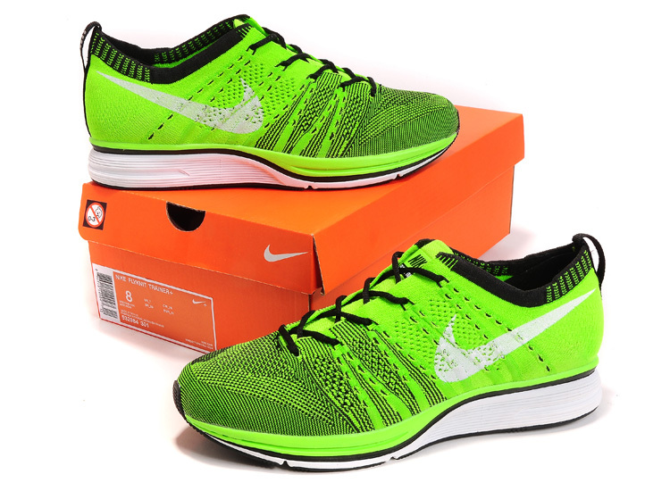 Nike Flyknit Trainer Green Black Shoes