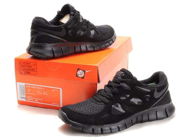 Nike Free Run 2.0 All Black Running Shoes
