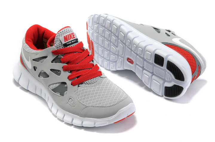 Nike Free Run 2.0 Blue Grey Red White Running Shoes