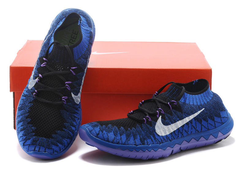 Nike Free 3.0 Flyline Black Blue Purple Running Shoes - Click Image to Close