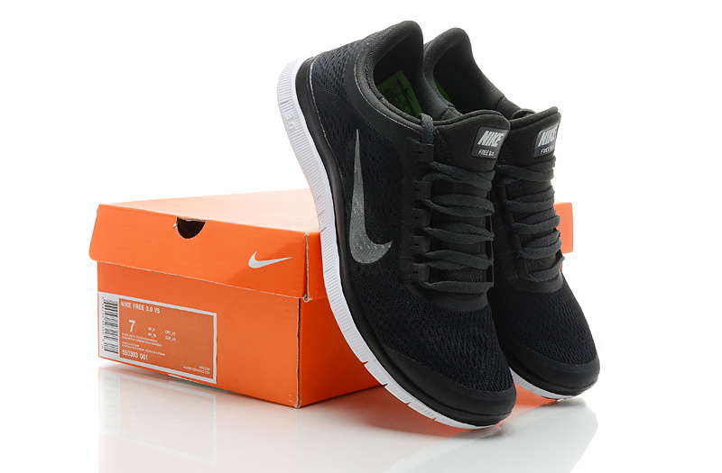 Nike Free Run 3.0 V5 All Black Shoes - Click Image to Close