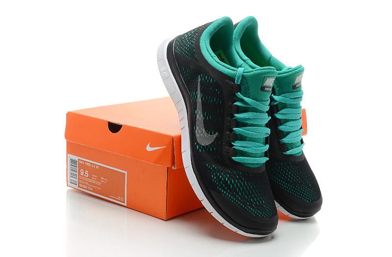 Nike Free Run 3.0 V5 Black Green Shoes