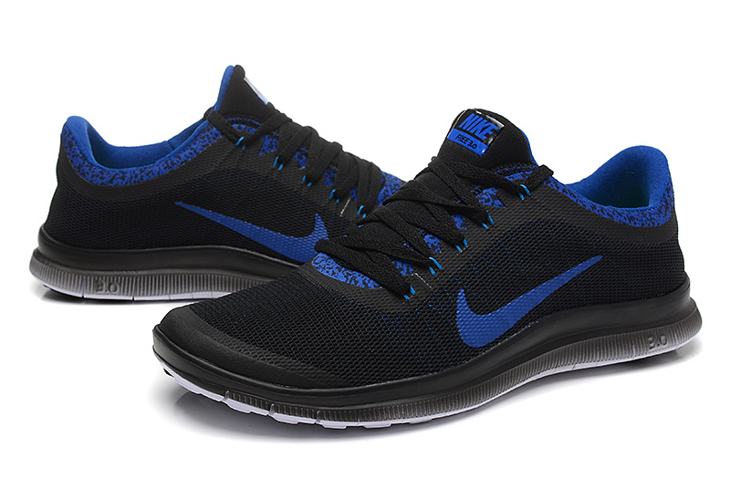 Nike Free Run 3.0 V5 EXT Black Blue Shoes - Click Image to Close