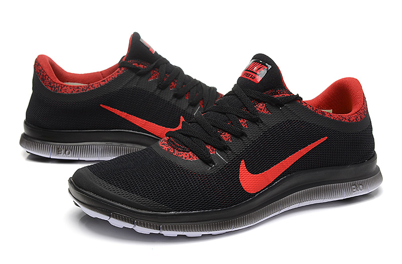 Nike Free Run 3.0 V5 EXT Black Red Shoes - Click Image to Close