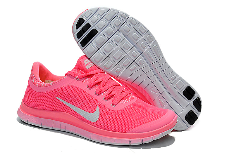 Nike Free Run 3.0 V5 EXT Pink Silver For Women - Click Image to Close