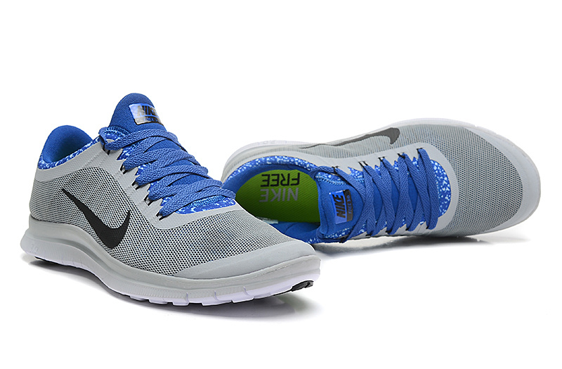 Nike Free Run 3.0 V5 EXT White Blue Black Shoes - Click Image to Close