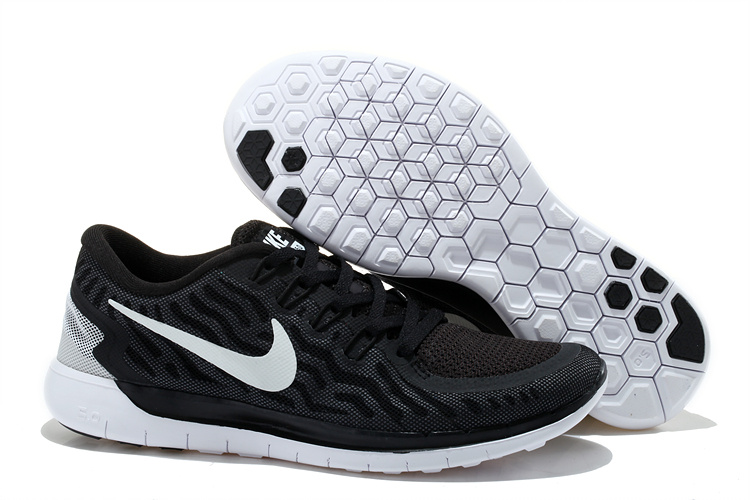 Nike Free 5.0+ 2 Black White Shoes - Click Image to Close