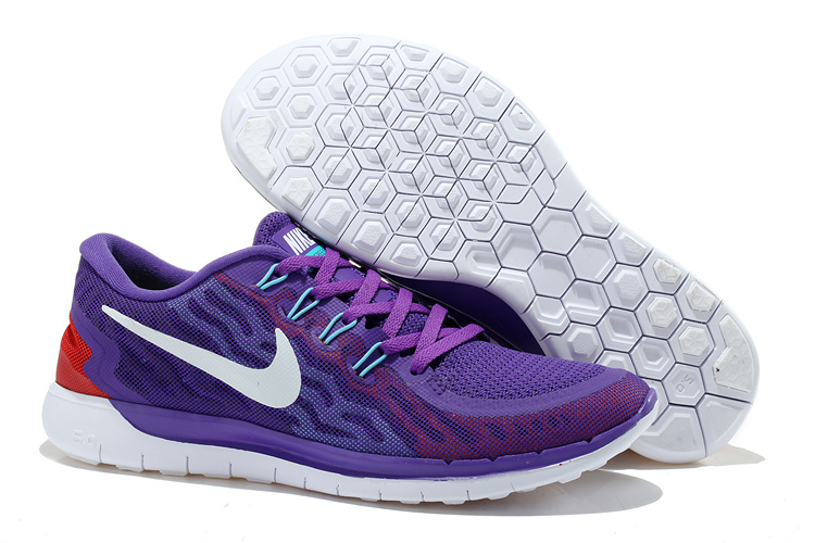 Women Nike Free 5.0+2 Purple White Shoes - Click Image to Close