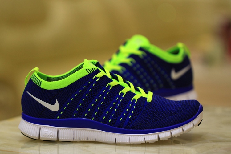 Nike Free 5.0 Flyknit Blue Volt Shoes