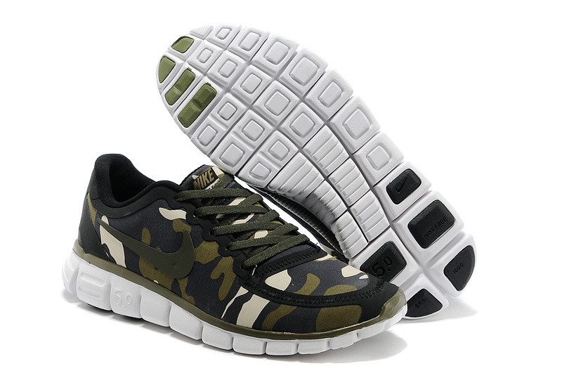 Nike Free Run 5.0 V4 Camouflage Army Green Shoes