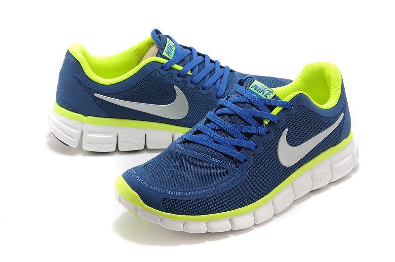 Nike Free Run 5.0 V4 Shoes Blue Green White