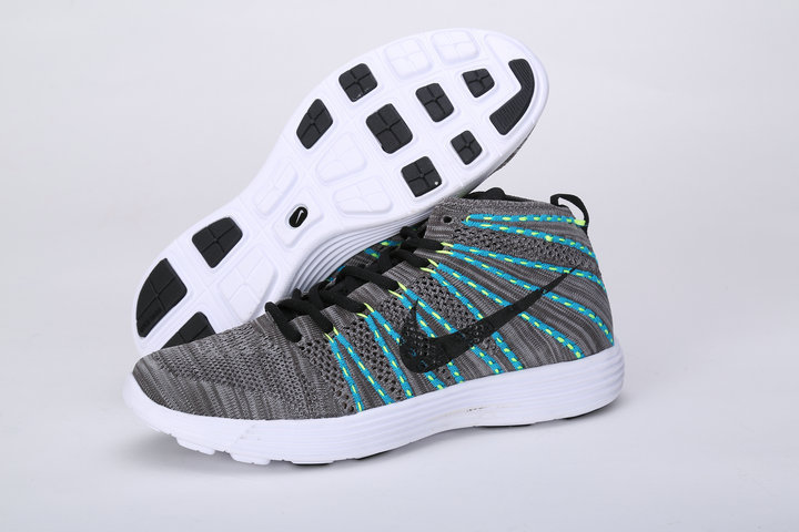 Nike Free Flyknit Grey High Black Blue Shoes