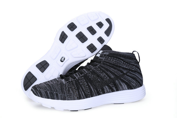 Nike Free Flyknit High Black White Shoes