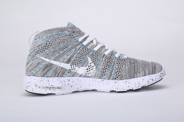 Nike Free Flyknit High Grey Shoes - Click Image to Close