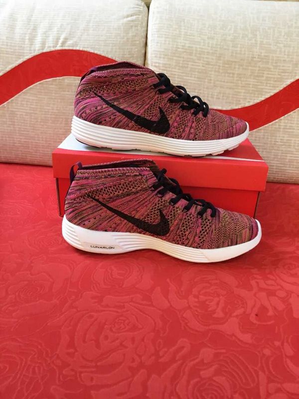 Nike Free Flyknit High Wine Red Black Shoes