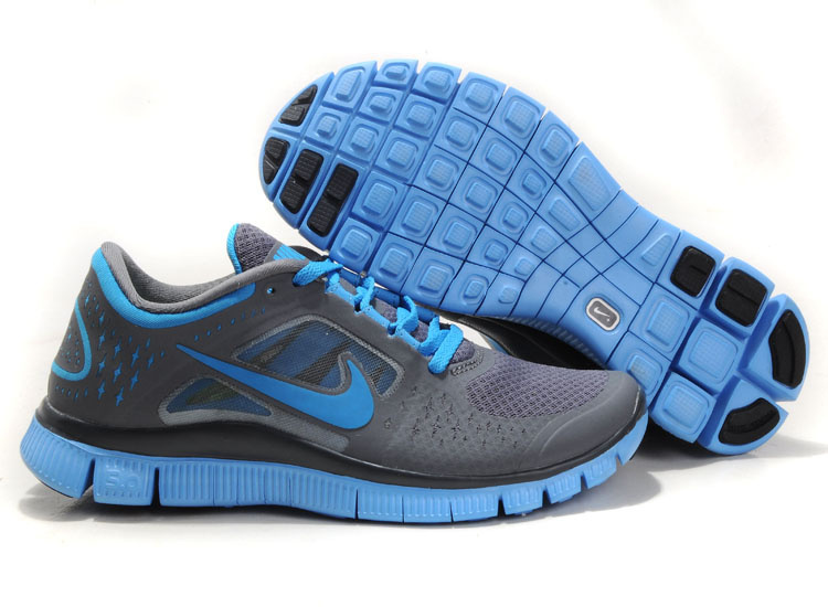 Women Free Run+ 3 Grey Blue Shoes