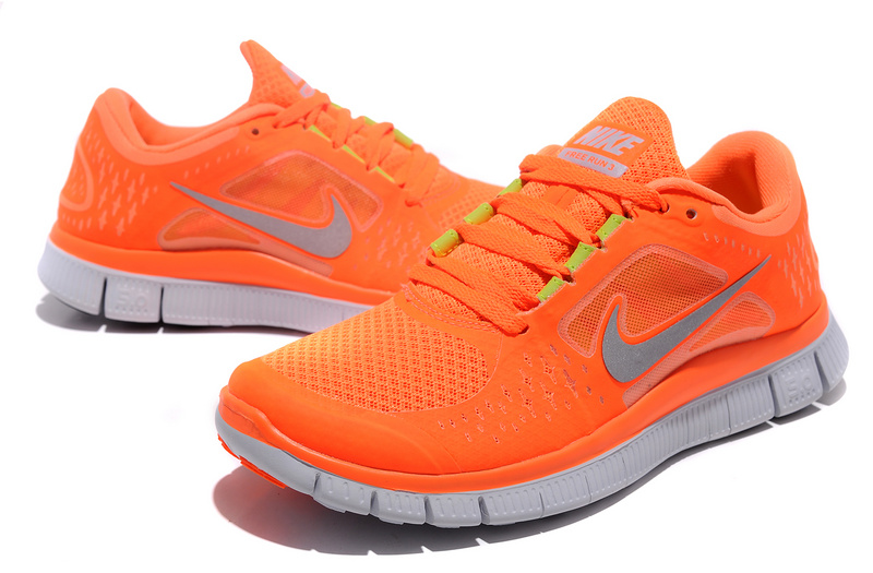 Women Free Run+ 3 Orange White Shoes