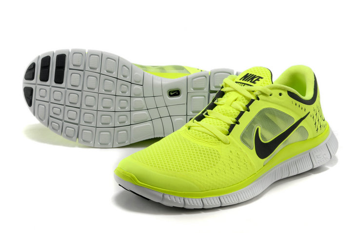 Nike Free Run+ 3 Yellow White Black Running Shoes