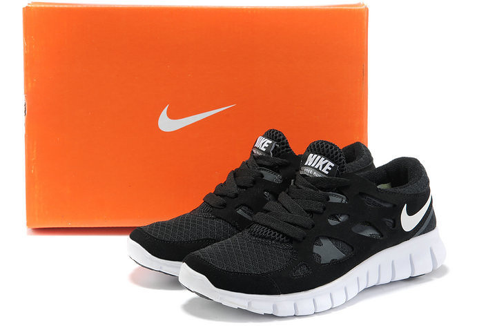 Nike Free Run 2.0 Running Shoes Black White