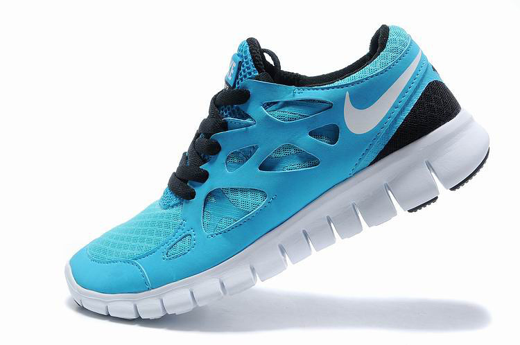 Nike Free Run 2.0 Running Shoes Blue Black White - Click Image to Close