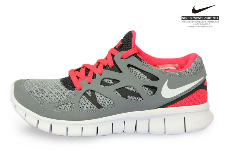 Nike Free Run 2.0 Running Shoes Grey Black Red White