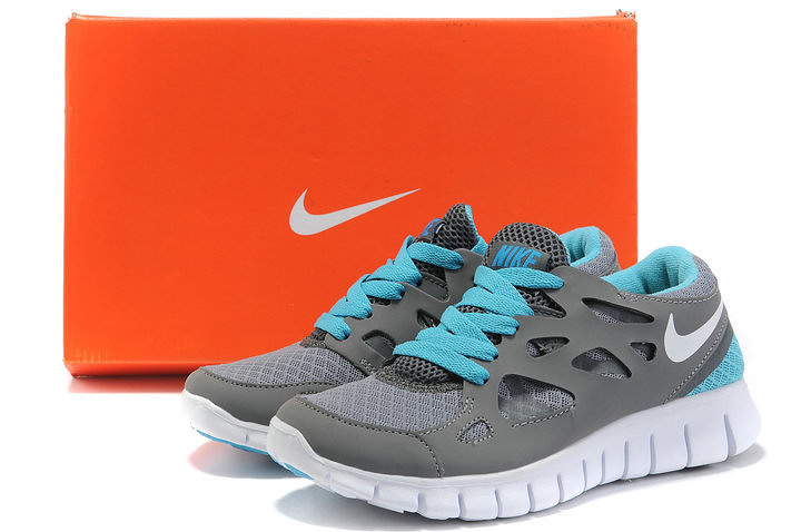 Nike Free Run 2.0 Running Shoes Grey Blue - Click Image to Close