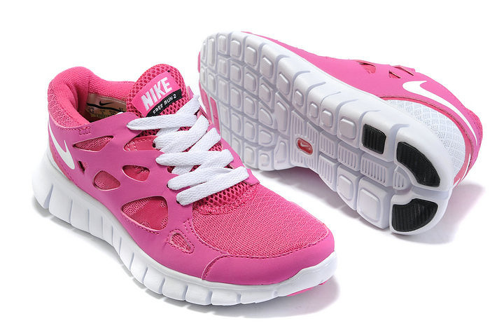 Nike Free Run 2.0 Running Shoes Pink White - Click Image to Close