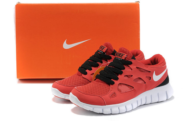 Nike Free Run 2.0 Running Shoes Red Black White