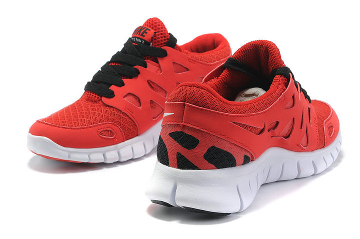 Nike Free Run 2.0 Running Shoes Red Black White - Click Image to Close