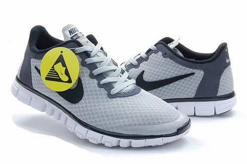 Nike Free Run 3.0 V2 Mesh Grey Black White Shoes - Click Image to Close