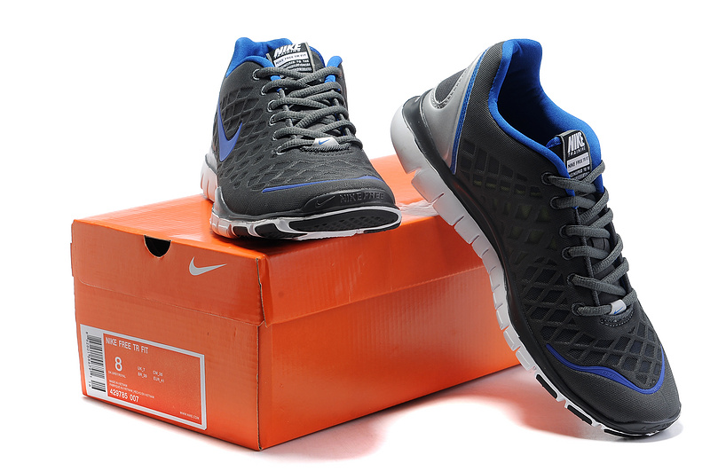 Nike Free Run 3.0 Black Blue White Shoes - Click Image to Close