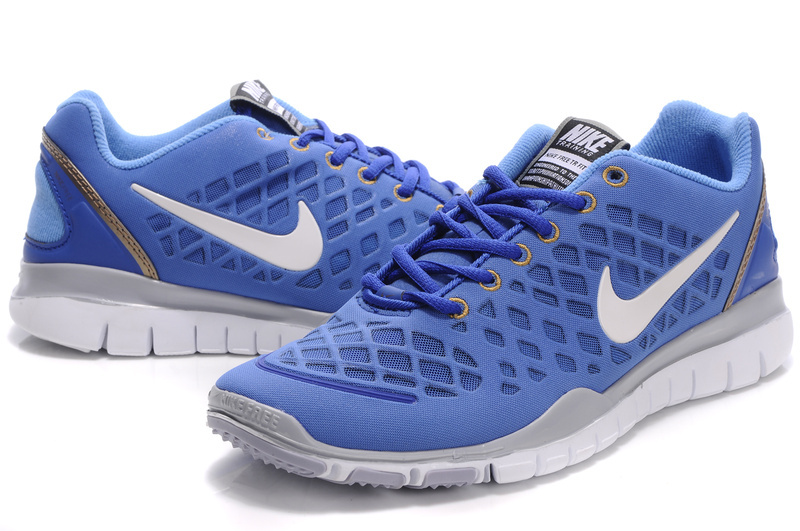 Nike Free Run 3.0 Blue Grey White Shoes - Click Image to Close