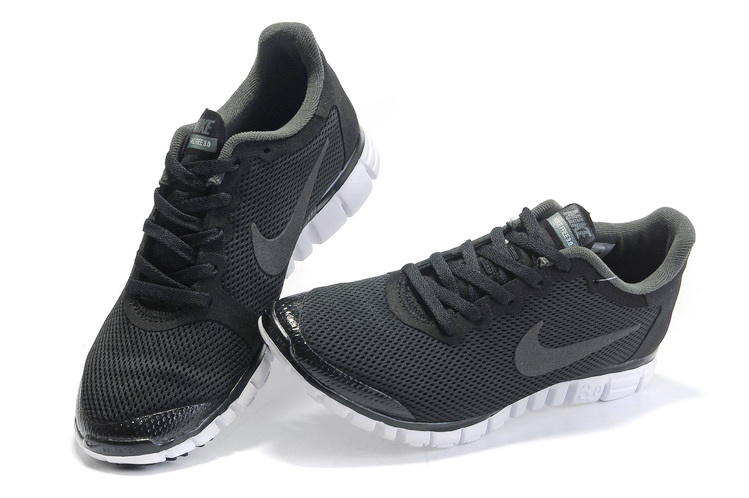 Nike Free Run 3.0 Mesh Black White Shoes