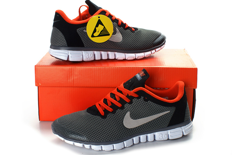 Nike Free Run 3.0 Mesh Grey Black Red White Shoes - Click Image to Close